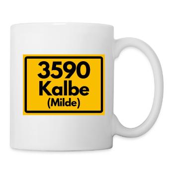 ALTE POSTLEITZAHL PLZ 3590 KALBE MILDE HEIMATSTOLZ - Tasse - Weiß - Rechts