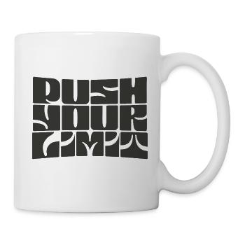 Gehen Sie an Ihre Grenzen - Tasse - Weiß - Rechts