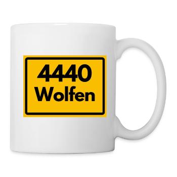 ALTE POSTLEITZAHL PLZ 4440 WOLFEN HEIMATSTOLZ - Tasse - Weiß - Rechts