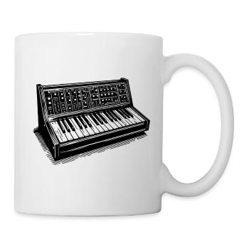 Vintage Synthesizer Retro Music Design - Mug - white - Right
