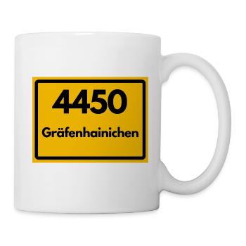ALTE POSTLEITZAHL PLZ 4450 GRÄFENHAINICHEN HEIMAT - Tasse - Weiß - Rechts