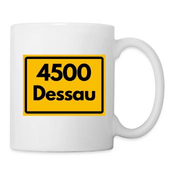 ALTE POSTLEITZAHL PLZ 4500 DESSAU HEIMATSTOLZ - Tasse - Weiß - Rechts