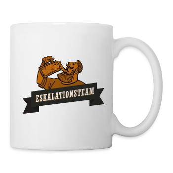 Eskaliert eh Eskalationsteam JGA Bier Crew  - Tasse - Weiß - Rechts