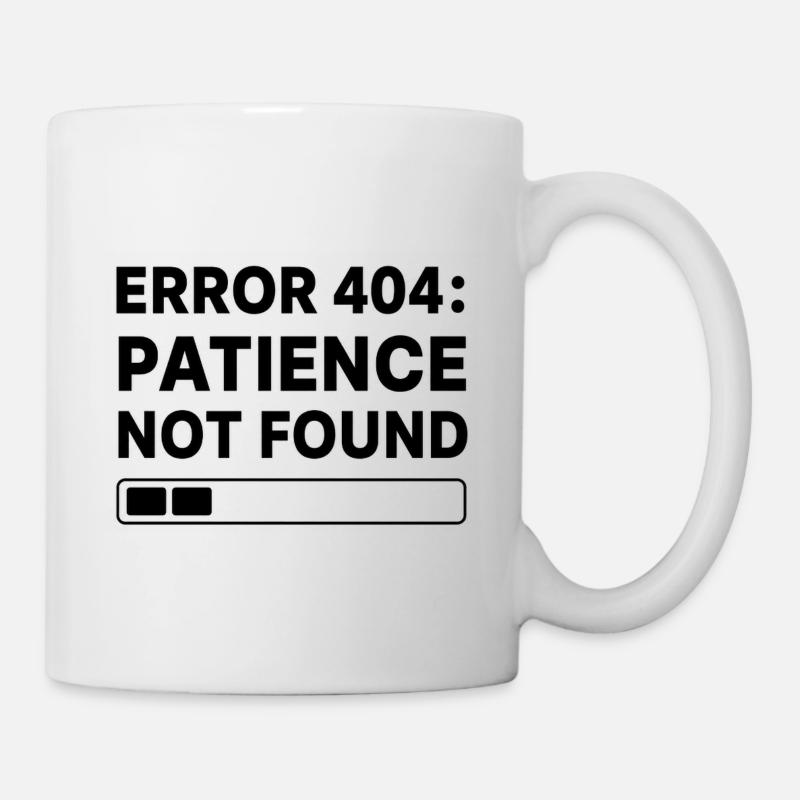 Error 404: Page Not Found Typo Art - Tasse - Weiß