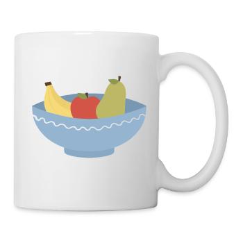 Fruit Bowl Still Life Illustration - Mug - white - Right