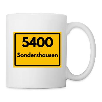 ALTE POSTLEITZAHL PLZ 5400 Sondershausen Schloss - Tasse - Weiß - Rechts