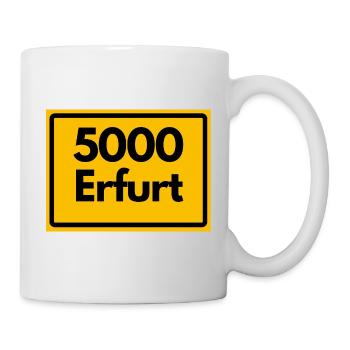 ALTE POSTLEITZAHL PLZ 5000 Erfurt Heimatstolz - Tasse - Weiß - Rechts