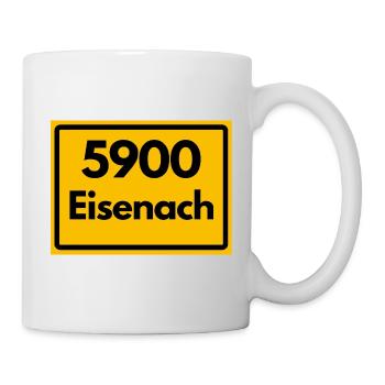 ALTE POSTLEITZAHL 5900 EISENACH HEIMATSTOLZ - Tasse - Weiß - Rechts