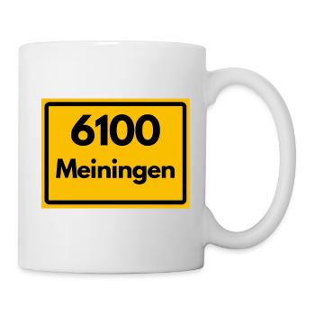 Alte Postleitzahl 6100 Meiningen | DDR - Tasse - Weiß - Rechts