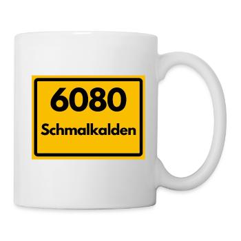 Alte Postleitzahl 6080 Schmalkalden | DDR - Tasse - Weiß - Rechts