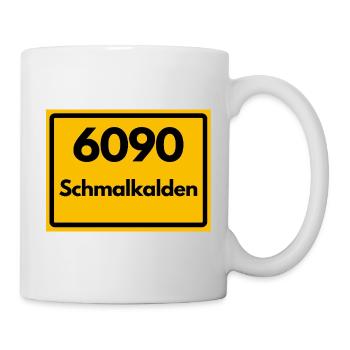 Alte Postleitzahl 6090 Schmalkalden | DDR - Tasse - Weiß - Rechts