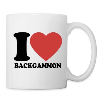 J’adore le backgammon | Jeu de société | Don - Mug blanc - blanc - Droite
