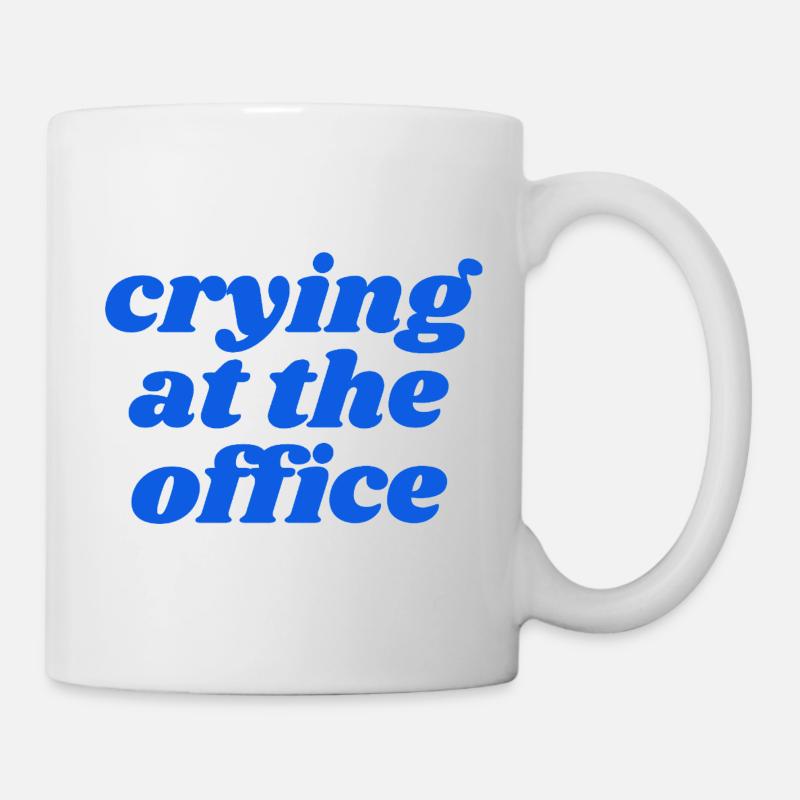 Pleurer au bureau - Mug blanc - blanc