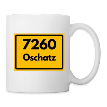 ALTE POSTLEITZAHL 7260 OSCHATZ HEIMATSTOLZ SACHSEN - Tasse - Weiß - Rechts