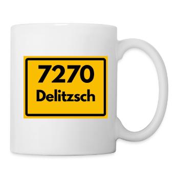 ALTE POSTLEITZAHL 7270 DELITZSCH HEIMATSTOLZ  - Tasse - Weiß - Rechts