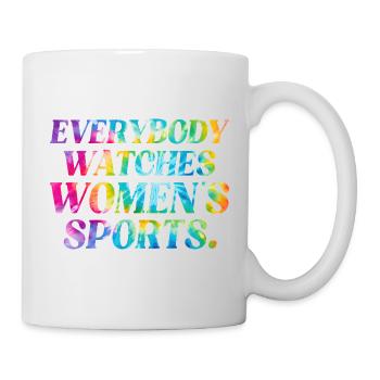 Tie-Dye Typo: Frauen Sport Power - Tasse - Weiß - Rechts