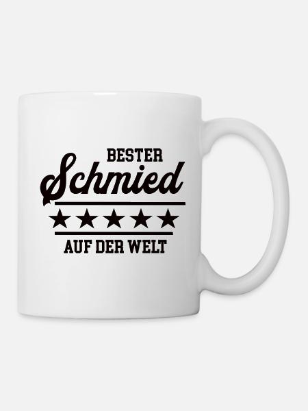 Schmied Bester Handwerker Schmiede Goldschmied - Tasse - Weiß
