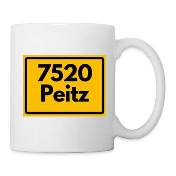 ALTE POSTLEITZAHL PLZ RETRO 7520 PEITZ - Tasse - Weiß - Rechts