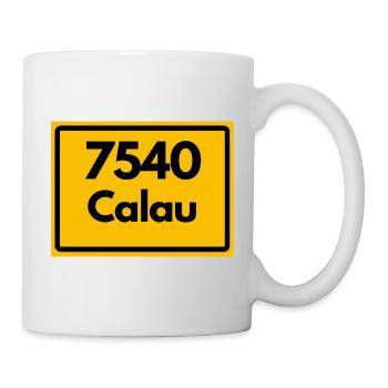 ALTE POSTLEITZAHL PLZ RETRO 7540 CALAU - Tasse - Weiß - Rechts