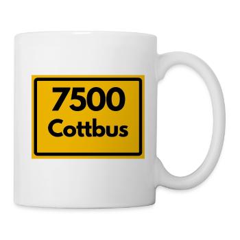 ALTE POSTLEITZAHL PLZ RETRO 7500 COTTBUS - Tasse - Weiß - Rechts
