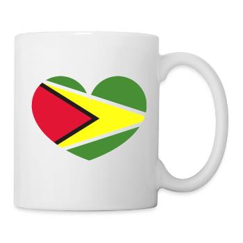 Guyana heart flag - Mug - white - Right