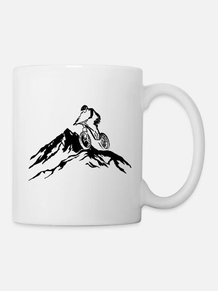 Mountainbike - Tasse - Weiß