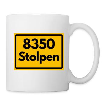 ALTE POSTLEITZAHL PLZ 8350 STOLPEN PLZ SACHSEN - Tasse - Weiß - Rechts