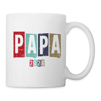Papa 2026 Vintage - Tasse - Weiß - Rechts