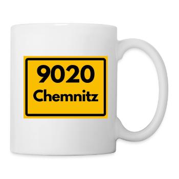 9020 09111 CHEMNITZ SACHSEN ALTE POSTLEITZAHL PLZ - Tasse - Weiß - Rechts