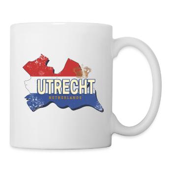 Utrecht in the Netherlands Retro Holland Souvenir - Mug - white - Right