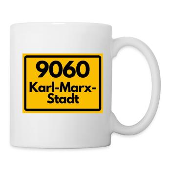 9060 PLZ SACHSEN KARL-MARX-STADT ALTE PLZ  - Tasse - Weiß - Rechts