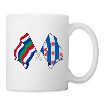 Drapeaux croisés de Schier & Friesland - Mug blanc - blanc - Droite