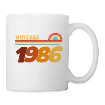 40 Years 1986 Rock Style T-Shirt - Mug - white - Right