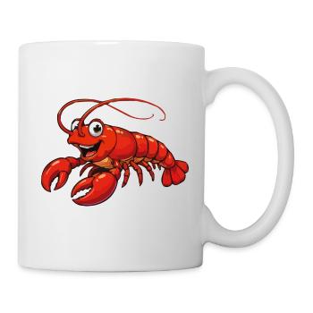 Hummer Cartoon Lobster - Tasse - Weiß - Rechts