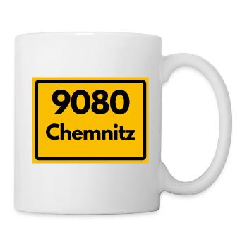 ALTE POSTLEITZAHL 9080 SACHSEN CHEMNITZ - Tasse - Weiß - Rechts
