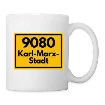 ALTE POSTLEITZAHL 9080 KARL-MARX-STADT PLZ - Tasse - Weiß - Rechts