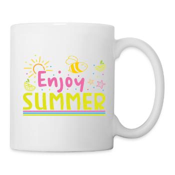 Enjoy the summer - Tasse - Weiß - Rechts