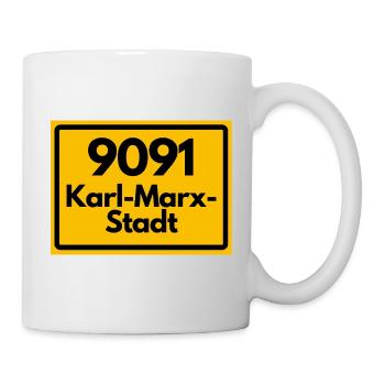 9091 ALTE POSTLEITZAHL PLZ 09111 CHEMNITZ SACHSEN - Tasse - Weiß - Rechts