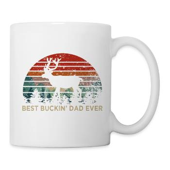 Bestes Buckin-Dad-Geschenk aller Zeiten als lustiger Vater - Tasse - Weiß - Rechts