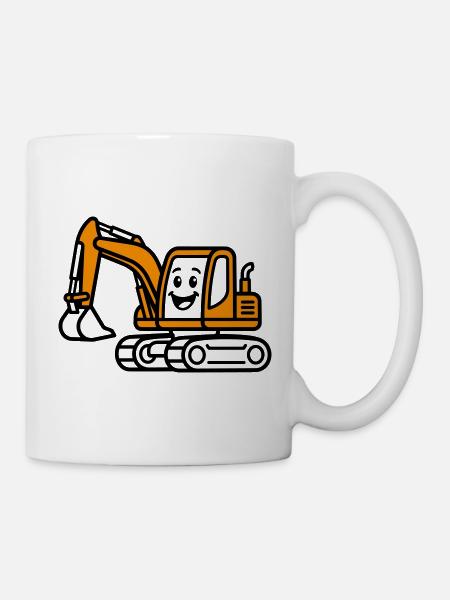 Excavator Kids - Tasse - Weiß