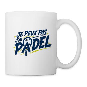 Je peux pas j'ai Padel - Mug blanc - blanc - Droite
