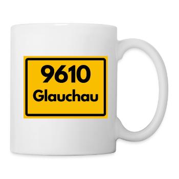 9610 GLAUCHAU DDR RETRO HEIMATSTOLZ SACHSEN - Tasse - Weiß - Rechts