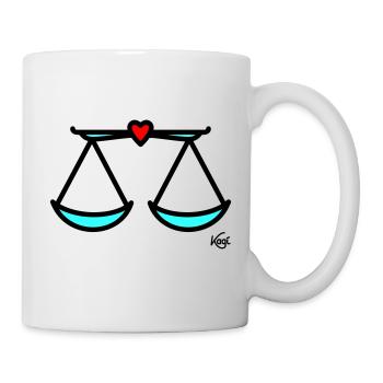 Waage groß - Tasse - Weiß - Rechts