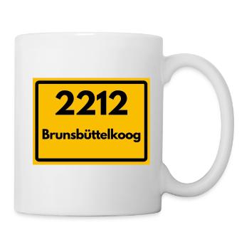 ALTE POSTLEITZAHL 2212 BRUNSBÜTTELKOOG - Tasse - Weiß - Rechts
