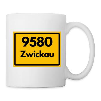 ALTE POSTLEITZAHL PLZ 9580 ZWICKAU SACHSEN DDR - Tasse - Weiß - Rechts