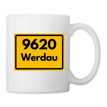 ALTE POSTLEITZAHL PLZ 9620 WERDAU SACHSEN OSTALGIE - Tasse - Weiß - Rechts