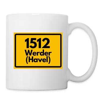 ALTE POSTLEITZAHL 1512 WERDER (HAVEL) BRANDENBURG - Tasse - Weiß - Rechts