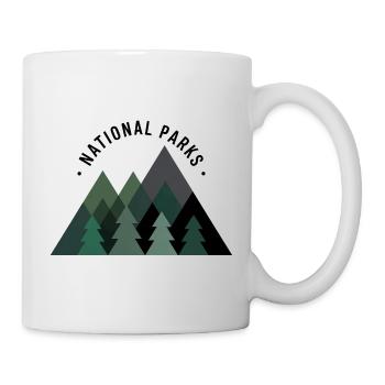Randonnée forestière des montagnes naturelles du parc national - Mug blanc - blanc - Droite