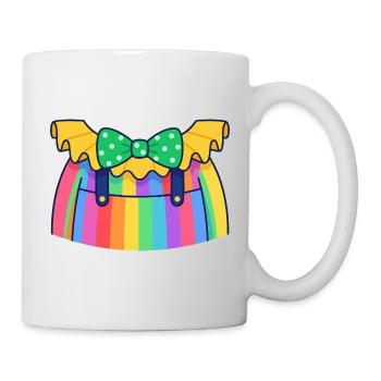 Déguisement de clown coloré Carnaval Carnaval - Mug blanc - blanc - Droite