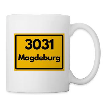 ALTE POSTLEITZAHL 3031 PLZ 39104 MAGDEBURG DDR - Tasse - Weiß - Rechts